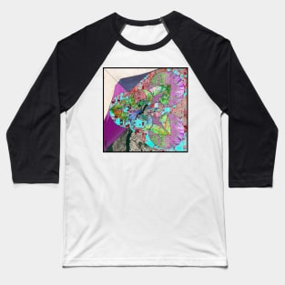 global mapping in landscape collage art Baseball T-Shirt